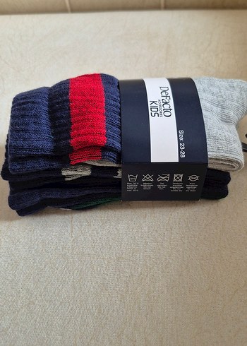 DeFacto Erkek Çocuk Çizgili Midi Çorap - Görsel 2