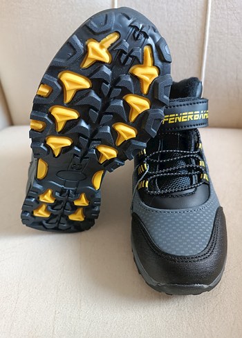 Gri Erkek Çocuk Spor Ayakkabı Velcro Bağcıklı - Görsel 4