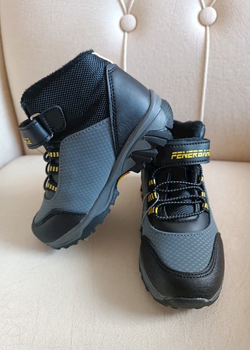 Gri Erkek Çocuk Spor Ayakkabı Velcro Bağcıklı - Görsel 5