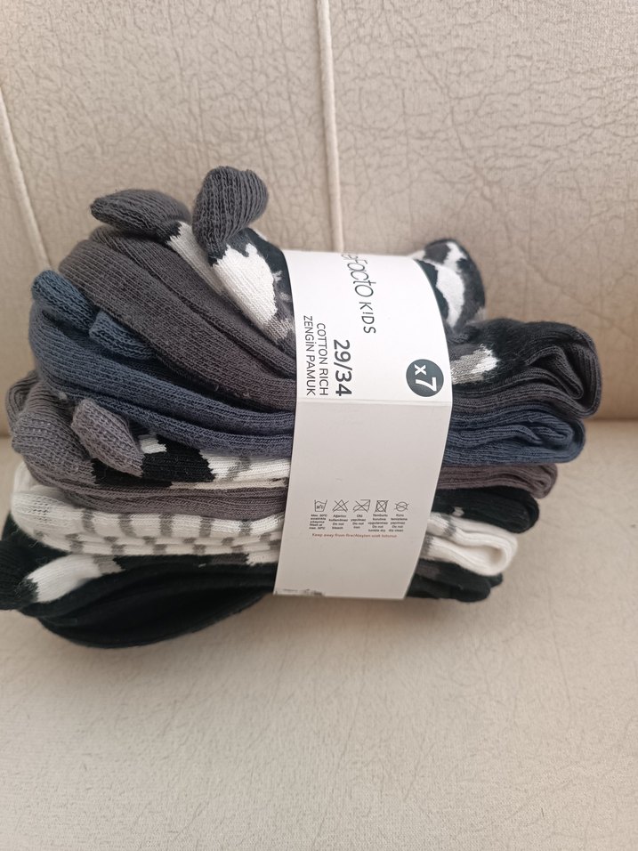 Erkek Çocuk Çok Renkli Desenli Çorap - Görsel 2