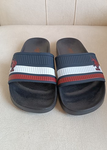 41 Beden Gri Spor Erkek Terlikler Velcro Bantlı