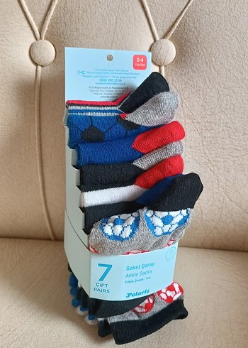 26 Beden Erkek Çocuk Çok Renkli Baskılı Çorap Seti