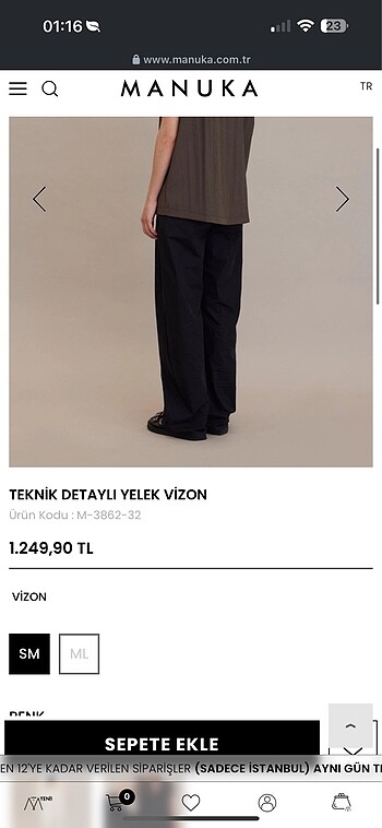 Manuka teknik yelek