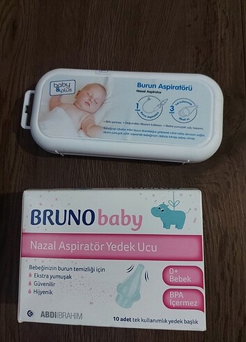 Baby plus burun aspiratoru ve nazal aspirator yedek ucu