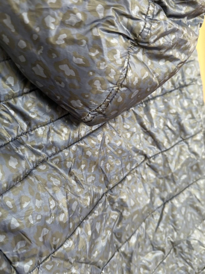 Leopar Fermuarlı Gri Kadın Ceket - Görsel 4