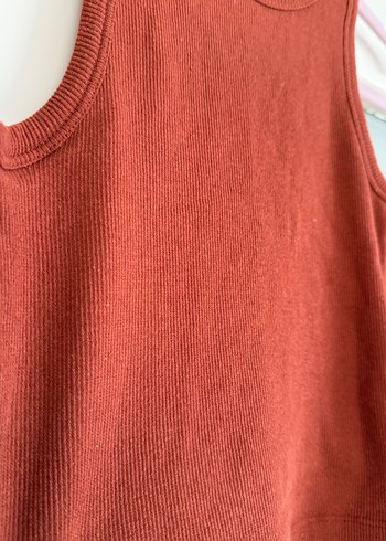 Kahverengi Yüksek Yaka Kolsuz Atlet - Görsel 2