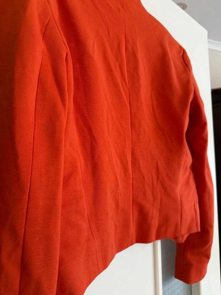 Kırmızı Düğmeli Kadın Blazer Ceket - Görsel 2