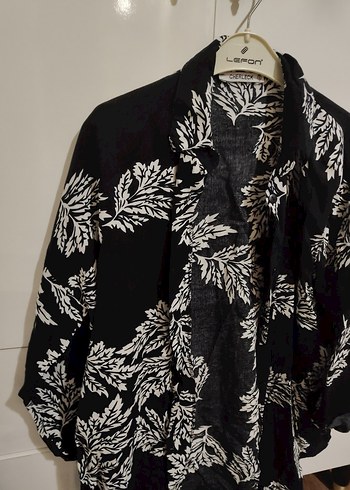 Siyah Batik Desenli Gömlek - Görsel 2