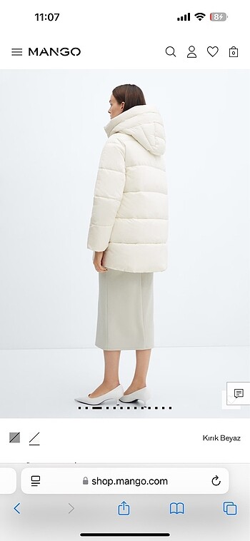 s Beden MANGO KAPÜŞONLU ANORAK