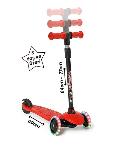 Diğer Cool Wheels Işıklı Star Scooter