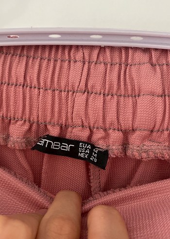 38 Beden Pembe Beli Bağlamalı Rahat Kesim Kadın Pantolon