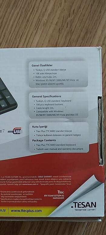 T.tec kablolu q klavye - Görsel 5