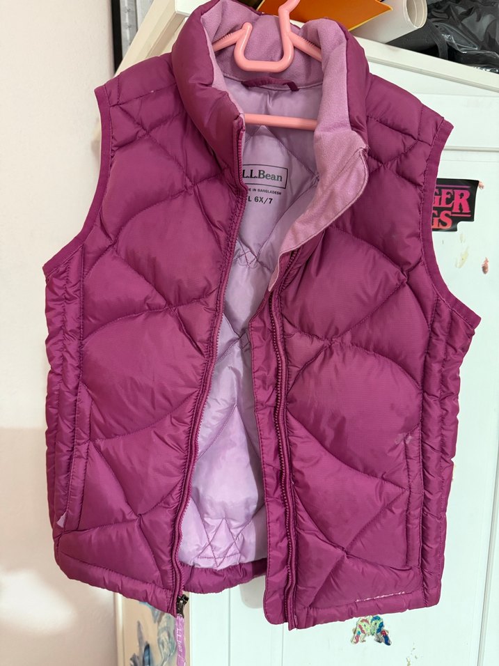 L.L. Bean Pembe çocuk Kaz Tüyü Yelek - Görsel 2