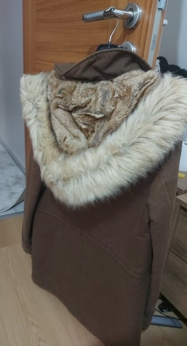 Kürklü Kahverengi Süet Kadın Ceket - Görsel 3