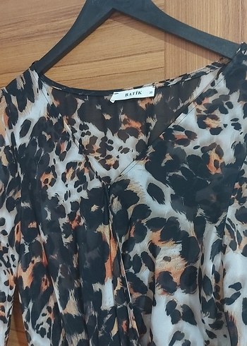 Kahverengi Uzun  Salaş Kadın Elbise etek kısmında  bir delik var - Görsel 2