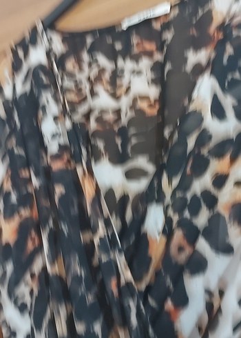 Kahverengi Uzun  Salaş Kadın Elbise etek kısmında  bir delik var - Görsel 3