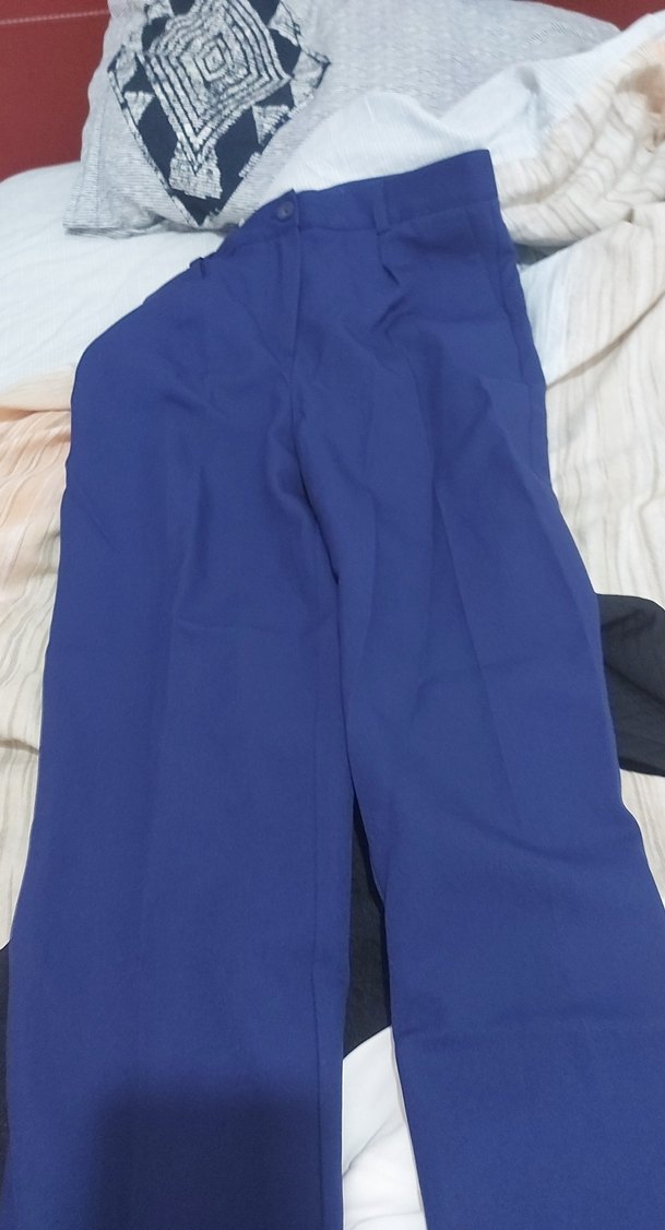 Mavi Kadın Midi Kumaş Pantolon - Görsel 3