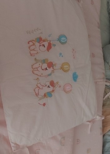 Pembe Unicorn Baskılı Çocuk Uyku Aksesuarı - Görsel 4