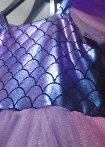 Mor Drapeli Kız Çocuk Elbisesi - Görsel 3