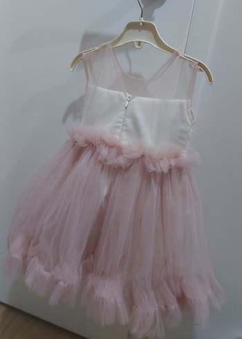 Kız Çocuk Pembe Fırfırlı Tüllü Elbise 1.2 yasa uygun - Görsel 3