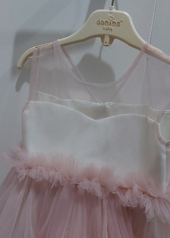 Kız Çocuk Pembe Fırfırlı Tüllü Elbise 1.2 yasa uygun - Görsel 2