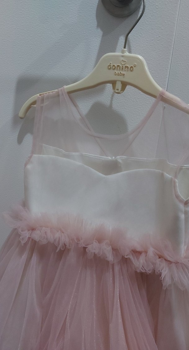 Kız Çocuk Pembe Fırfırlı Tüllü Elbise 1.2 yasa uygun - Görsel 2