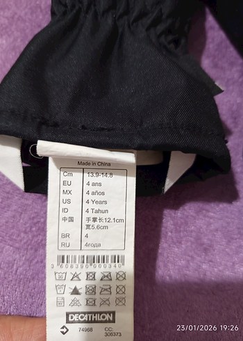 Siyah Erkek Çocuk Biker Eldiveni Velcro - Görsel 3