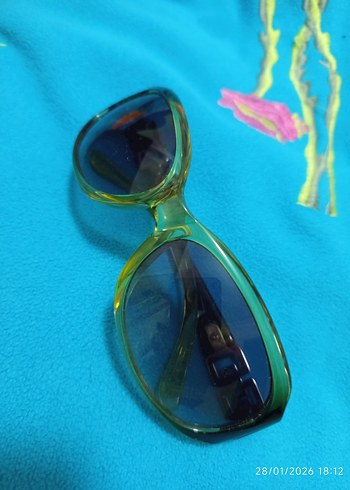 Şeffaf Turkuaz Retro Kadın Gözlüğü - Görsel 6