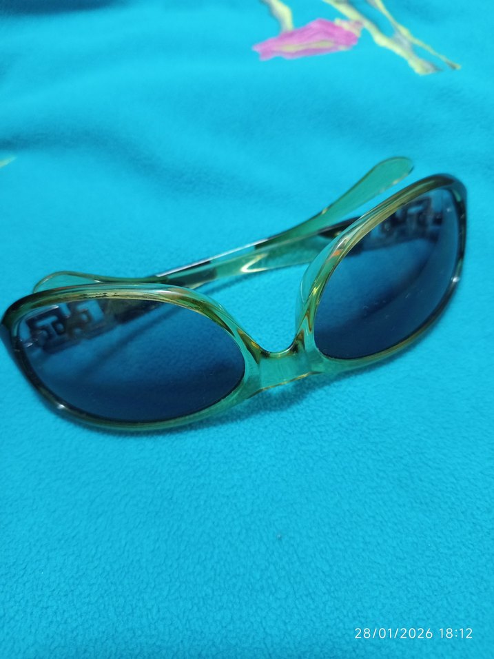 Şeffaf Turkuaz Retro Kadın Gözlüğü - Görsel 5