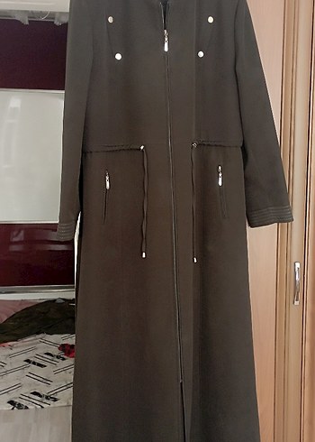 Diğer Fermuarlı Uzun Süet Kadın Kaban