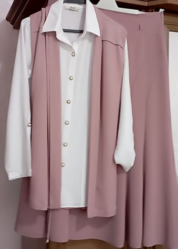 Pembe Drapeli Mini Ofis Elbisesi - Görsel 4