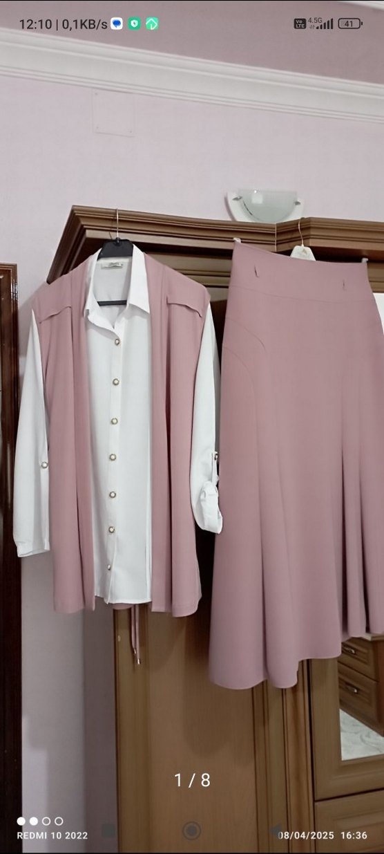 Pembe Drapeli Mini Ofis Elbisesi - Görsel 3