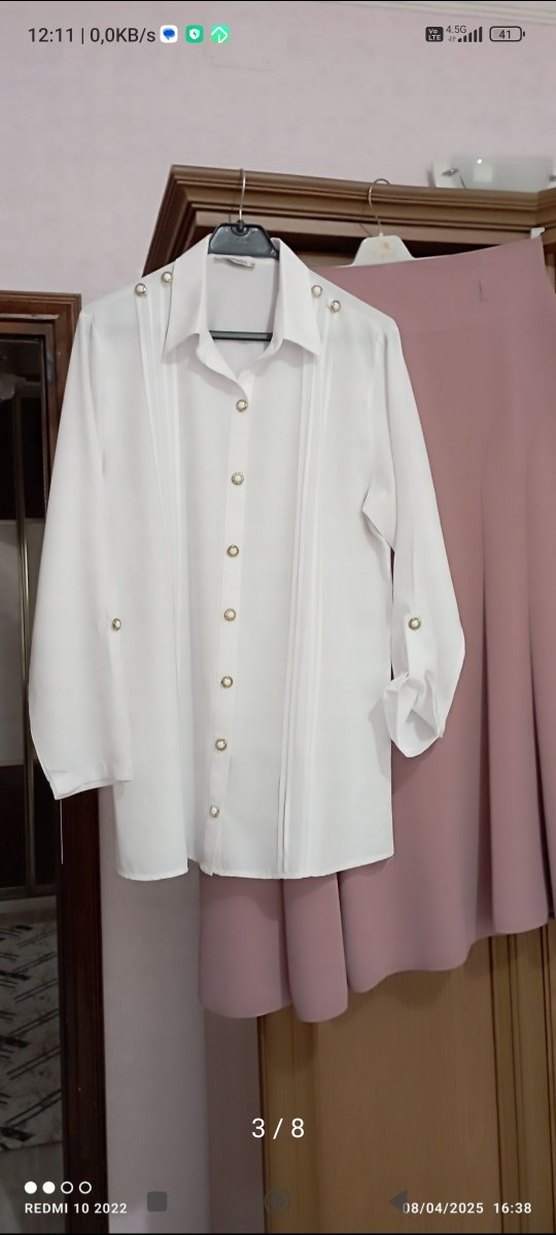 Pembe Drapeli Mini Ofis Elbisesi - Görsel 5