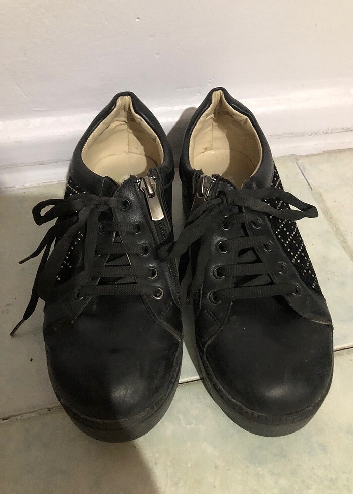 Kız Çocuk Gerçek Deri Günlük Ayakkabı - Görsel 3