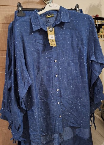 Mavi Uzun Kollu Denim Gömlek - Görsel 2