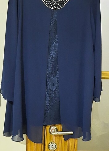 Güpürlü şifon tunik