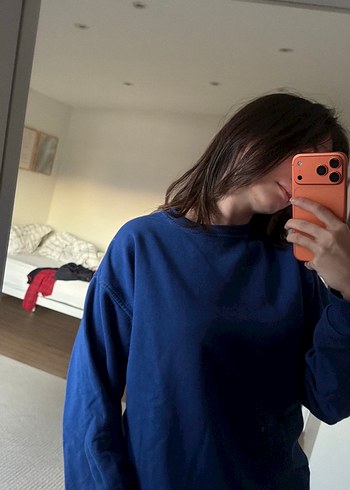 s Beden mavi Renk Kadın Mavi Denim Sweatshirt