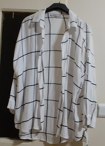 xl Beden beyaz Renk Cizgili gomlek