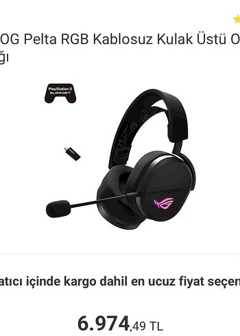 Asus ROG pelta Gaming Kulaklık Mikrofonlu - Görsel 3