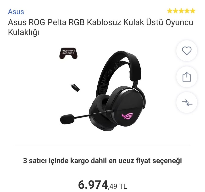 Asus ROG pelta Gaming Kulaklık Mikrofonlu - Görsel 3