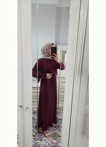 Mor Uzun Elbise