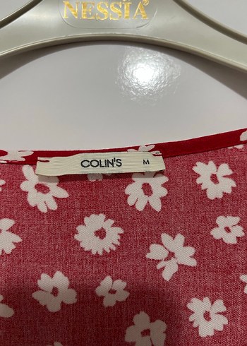 Kırmızı Çiçek Desenli elbise - Görsel 3