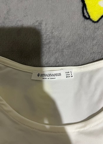 stradivarius beyaz uzun kollu - Görsel 2