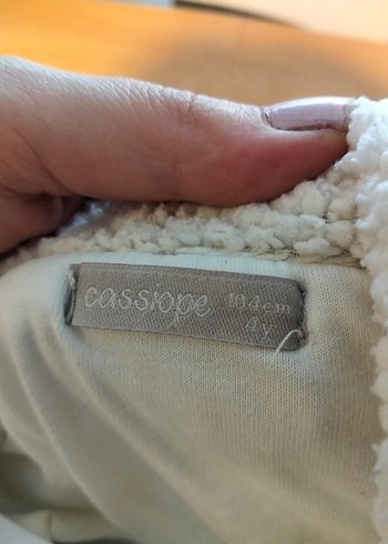 Kız Çocuk Beyaz Peluş Ceket - Görsel 4