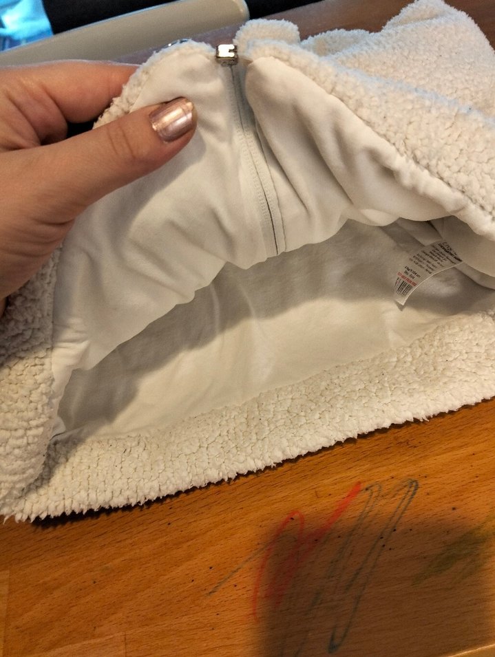 Kız Çocuk Beyaz Peluş Ceket - Görsel 5