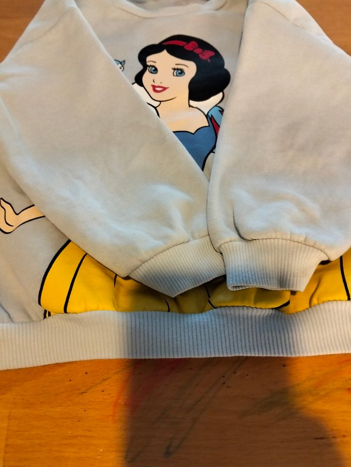 Beyaz Baskılı Kız Sweatshirt - Görsel 2