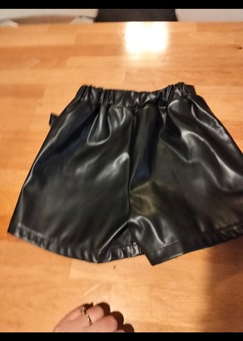 Siyah Deri Kemerli Mini Etek - Görsel 3