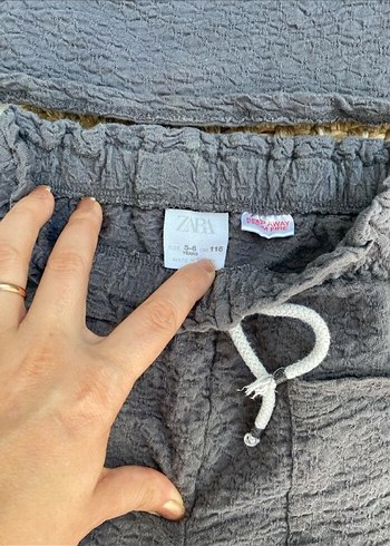 Gri Örgü Uzun Kollu Bebek Kız Takım - Görsel 2