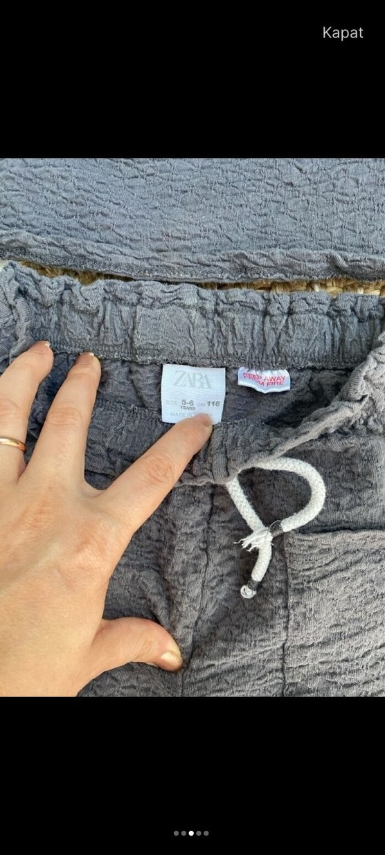 Gri Örgü Uzun Kollu Bebek Kız Takım - Görsel 2