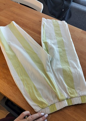 Sarı Pilili Keten Mini çocuk Pantolon - Görsel 7